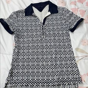 Tommy Hilfiger Navy and White Button Down Shirt
